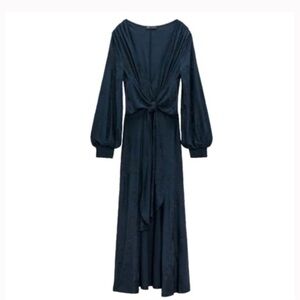 Zara Dark Blue Long Sleeve Dress